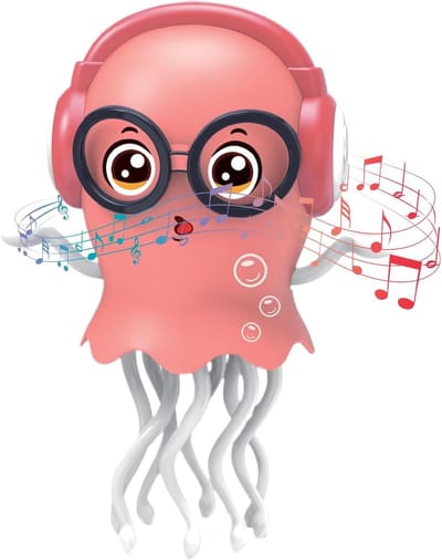 Dansende Octopus Speelgoed - Zacht Pluche Dier - Kinderen Amuseren - Met Muziek - 25x20cm - Roze