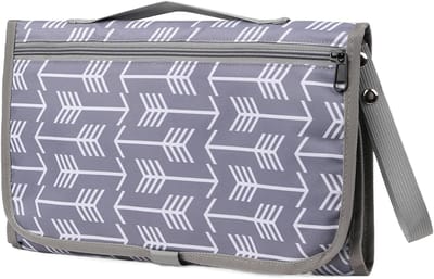 Baby Verschoonmat - Draagbare Mat - Baby Verzorgen - Waterdicht Oxford Stof - 35 x 25 cm - Gestreepte Achtergrond