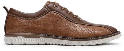 AllTHEMEN Heren Casual Schoenen Laagtop - Ademend Retro - Geelbruin - 42