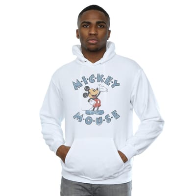 Disney Heren Mickey Mouse Dash Hoodie (Wit)