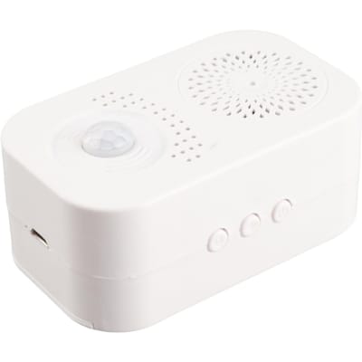 Sonnette Détecteur de Mouvement Sans Fil Rappel Vocal Sonneries de Bienvenue Réglage du Volume Chargement USB pour Maison Magasin white