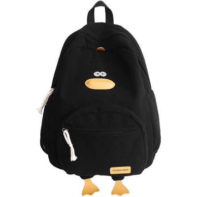 Schooltas met grote capaciteit voor meisjes  Studenten  Veelzijdige middelbare scholieren  Rugzak in Koreaanse stijl Cartoon Eend Rugzak