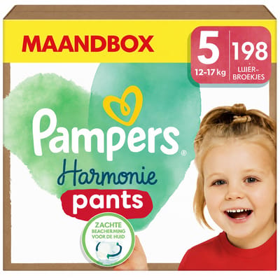 Pampers Harmonie Pants Maxi Pack Maat 5 – 198 Luierbroekjes – 12 tot 17 kg