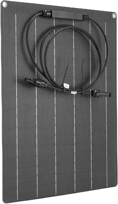 Zonne-acculader - Druppellader Paneel - Accu Onderhoud - Flexibel ETFE Ontwerp - 30 Watt - Zwart