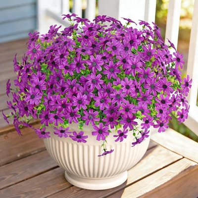 Dailygoods- Kunstbloemen UV-bestendig - Kunstboeket - Nep bloemen - Kunstplanten voor buiten - Zijde bloemen - Balkonplanten - Nepbloemen