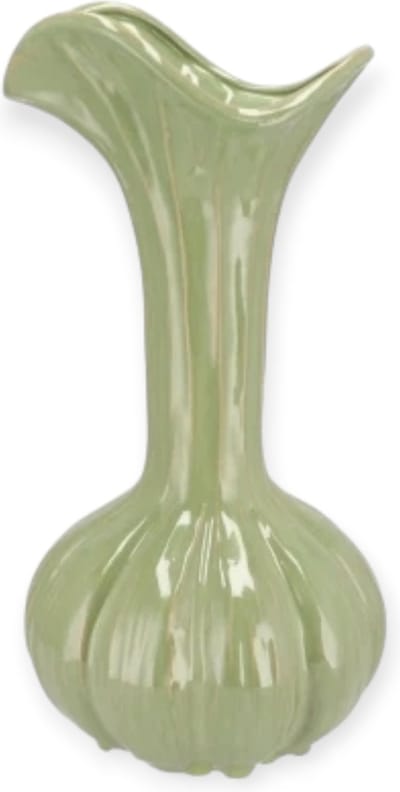 Daan Kromhout - Vaas - Bloemenvaas - Garlic - Pistache - 14x28cm - Keramiek