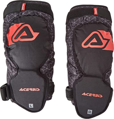 Kniebeschermers Soft Adult zwart/rood voor motorrijders