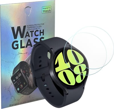 Screenprotector voor Samsung Galaxy Watch 6 / Watch 5 / Watch 4 (44mm) - 2 stuks Beschermglas Smartwatch van glas Transparante glazen schermbeschermfolie