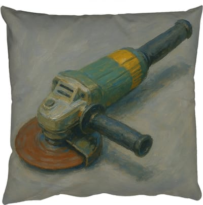 Sierkussens - Kussentjes Woonkamer - 50x50 cm - Haakse slijper - Schilderij - Gereedschap