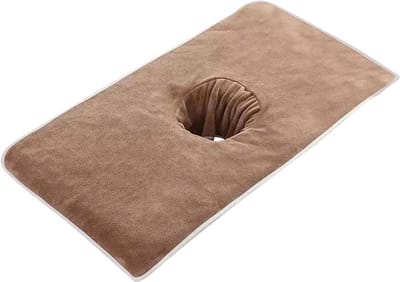 Massage Tafel Handdoek - Spa Bed Laken - Behandelingen Uitvoeren - Met Gezichtsuitsparing - 80x40 cm - Wit