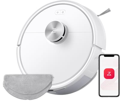 Roborock Q7 M5 Set–Robotstofzuiger met dweilfunctie–10000 Pa sterke zuigkracht–Dubbel antiklitsysteem– 150 min gebruiksduur– LiDAR-navigatie–Stofzuigerrobot voor tapijt– Dierenharen–Wit–Q5 PRO Upgrade–2 Dweilen