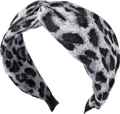 Emilie collection - haarband - panterprint - grijs - diadeem