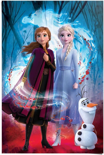 Poster Frozen 2 - 91,5 x 61 - Papier - REINDERS