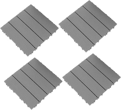 Terrastegels - Vloerplaten - Buiten Decoreren - In elkaar grijpend Design - 29x29x2 cm - Grijs
