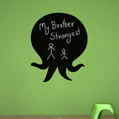 Schoolbordsticker - uitwisbare zelfklevende muurstickers - OCTOPUS SILHOUET - 140x110cm