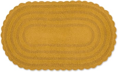 Grote Ovale Badmat - Omkeerbaar en Wasbaar - 53x86 cm - Honing Goud