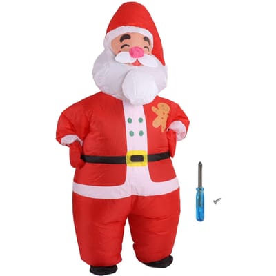 Costume de Noël gonflable drôle de poupée de fête de Noël gonflable pour 150 ?Cosplay adulte 190 cm white