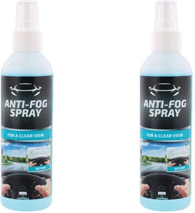 Anti-condensspray auto - Blauw / Wit - Kunststof - 2 x 200ml - Set van 2 - Winter - Auto - Auto onderhoud - Spray - Condens - Anti-condens