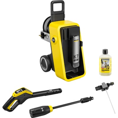 Kärcher K 7 Comfort Premium Connect hogedrukreiniger met APP functie - Instelbare druk 180 bar - 600 l/u - 60 m2/u - Slanghaspel - 4-in-1 Spuitlans - Geschikt voor oa. auto - terras - campers - caravans - fietsen - motoren - tuinset