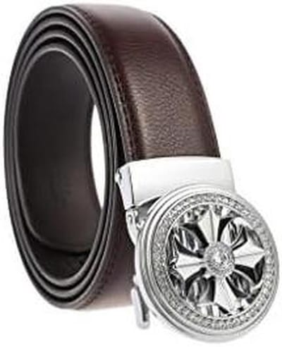 Heren Riem - Automatische Gesp - Dagelijks Gebruik - Koeienhuid Materiaal - 3.66 cm Breed - Zwart