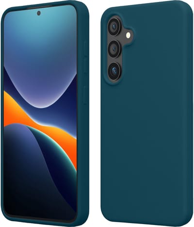 kwmobile telefoonhoesje geschikt voor Samsung Galaxy S25 - Hoesje met siliconen coating - Smartphone case in mat petrol