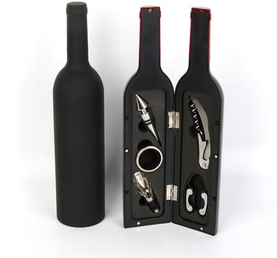 5 Delige Wijnset - Kurkentrekker en meer – Foliesnijder - Wijnafsluiter - Wijn accessoires - Wijn tool set – Opener - Wijnopener – Flessenopener – LOUZIR