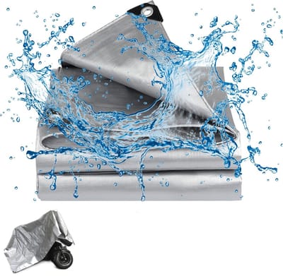 Afdekzeil - 2 X 3meter - Afdekfolie - Afdekzeil Home - Waterdicht Dekzeil - Grondzeil - Met Ringen - Uv-Bestendig, Bescherming Tegen Weer En Wind, Scheurbestendig - Voor Daken, Zwembaden, Tuinmeubelen, Voertuigen, Fietsen, Aanhangwagen, Zandbak
