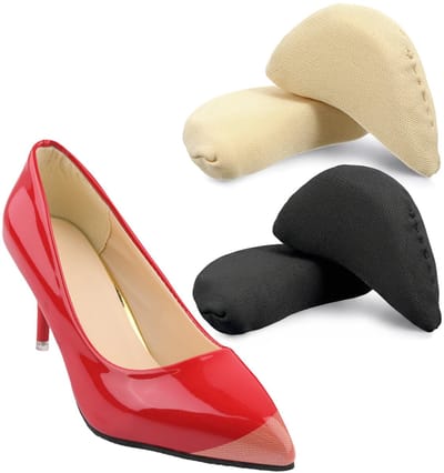 2 paar teeninzetstukken voor te grote schoenen herbruikbare schoen inzetstukken schuim teen vuller schoen fitters tenen insert halve maat tenen pads kussen insert voor vrouwen mannen losse schoenen