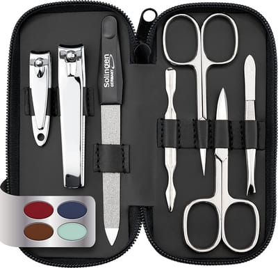marQus Solingen Duitsland Manicuresets voor dames & heren set van 7 stuks – Kwaliteits verzorgingsset Nagelknipper & Teennagelknipper, pincet Nagelkit – Perfect Cadeau voor alle gelegenheden