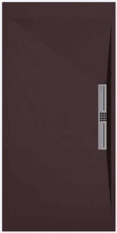 Sanifun douchebak Stone Side Chocolate Smooth 1600 x 800 S