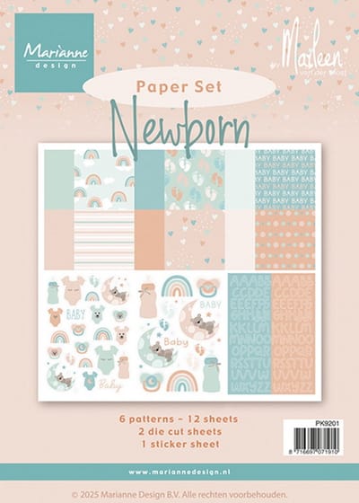 Paper set, New born by Marleen