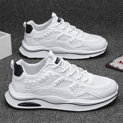 Herenschoenen Lente Nieuwe Laag uitgesneden Dikke zool Sportschoenen voor Herenmode Trendy Casual en Veelzijdig Papa's Trendy Schoenen 44 gray