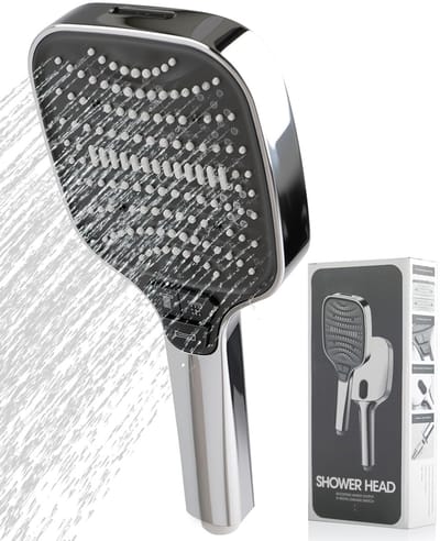 Dailygoods- Douchekop hoge waterdruk - Handdouche - 8 straalsoorten - Waterbesparend - Huidvriendelijk - Siliconen douchekop 26,5 x 12 cm
