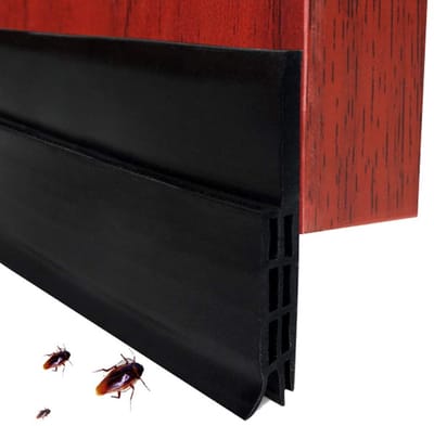Dailygoods- Deurrubber - Milieuvriendelijk Siliconen - Drie-laags Geluidsisolatie - Waterdichte Plakband - Insectenwerend - Eenvoudige Installatie 100 x 5 cm - Deurseal