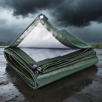 Waterdicht Zeildoek - Dekzeil Grondzeil - Tuin Afdekken - Dubbelzijdig Waterdicht - 340x600cm - Groen