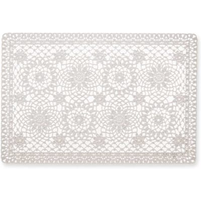 Unique Living | Placemat Floral | Rechthoekig | Polyester | Beige | 30x45cm