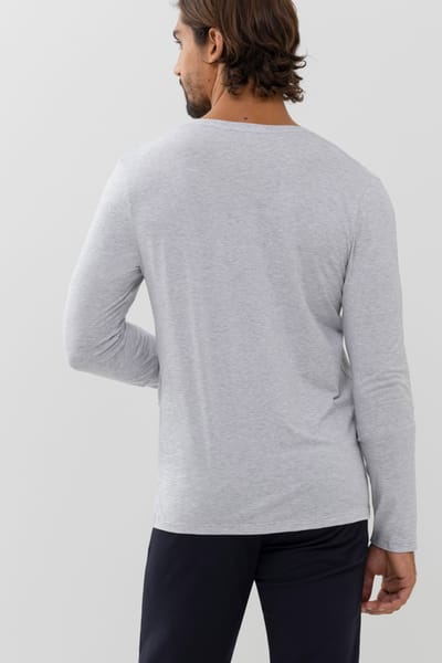 Shirt met lange mouwen Serie Dry Cotton Colour Light Grey Melange