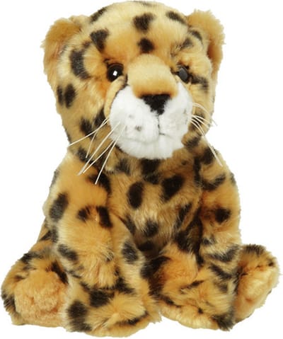 Nature Planet Pluche cheetah - jachtluipaard knuffel - 18 cm - wilde dieren knuffel - dieren speelgoed knuffel