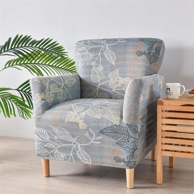 Geometrische Tube Sofahoes Stretch Spandex Club Fauteuil Overtrekken voor Woonkamer Enkele Sofahoezen voor Studiekamer Bar Tafel Hotel gray
