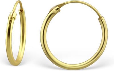Amanto Oorbellen Els Gold - 925 Zilver Verguld - ∅14mm - 1.2mm