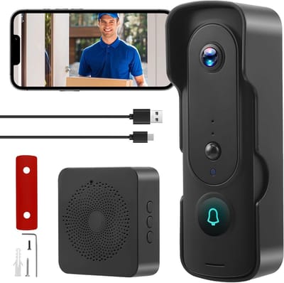 Draadloze Deurbel met HD Camera en Nachtzicht – Waterdicht en Slimme Detectie