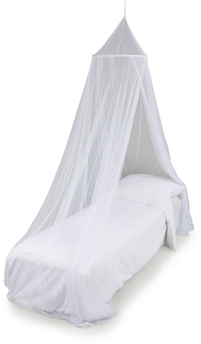 Deconet klamboe MED Rondo, Topring 45cm, Omtrek 9 meter, H220cm, wit, 1-2 personen