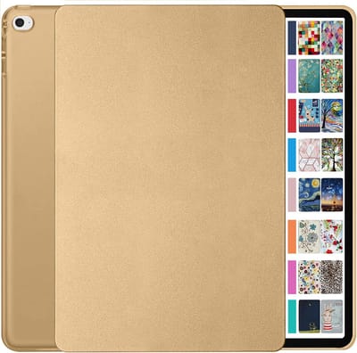 Robuuste Harde Case met Standaard voor iPad Pro 12.9 Inch (1e Generatie 2015) - Transparant Goud