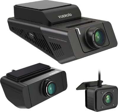 Vueroid - S1 4K Infinite 3CH 64GB - Dashcam - Sony STARVIS 2 -Nachtzicht - Wi-Fi 5.0 - GPS - 24/7 parkeermodus