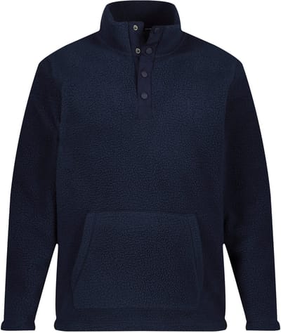 JAY-PI - Heren - Troyer van fleece skiwear troyerkraag lange mouwen - Navy blauw - Maat XXL