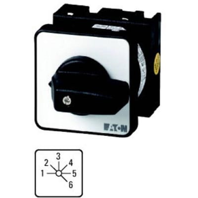 Eaton T0-3-8233/EZ Trapschakelaar 20 690 V 1 x 45 ° Zwart 1 stuk(s) Piece