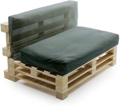 Bananair - Multifunctioneel Waterbestendig Palletkussen - afneembare hoes - Geschikt als zit- en rugkussen - Tuinkussen voor Palletbank - 120x60 cm - Donkergrijs