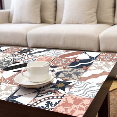 Decoratieve meubelstickers - 30 authentieke Bithana cementtegel meubelstickers - 30 stickers 10x10cm
