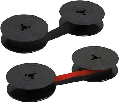 Dailygoods- Typewriter Ribbon 2-pack - Kleur Ribbons - Compatibel met Klassieke Modellen - Rood/Zwart Nylon - Schrijfkleur - Duurzaam - Typemachine Lint