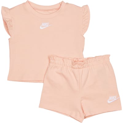 Nike Ruffle Trainingspakken Baby - Oranje - Maat 74 - 80 CM - Katoen Jersey